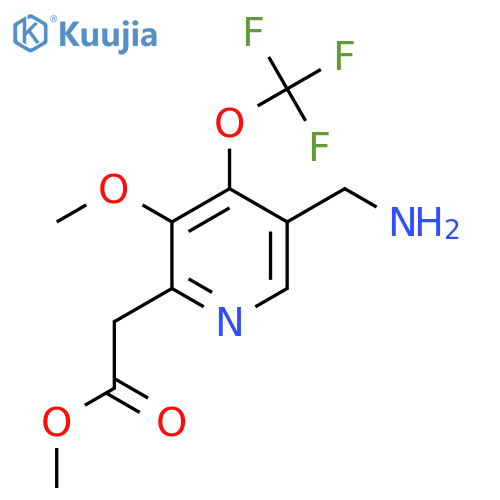 Methyl 5-(aminomethyl)-3-methoxy-4-(trifluoromethoxy)pyridine-2-acetate structure