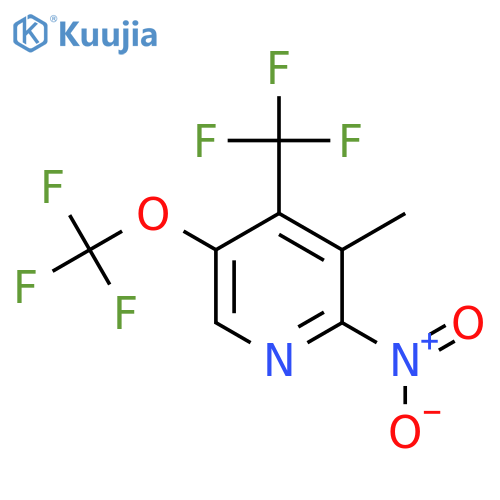 3-Methyl-2-nitro-5-(trifluoromethoxy)-4-(trifluoromethyl)pyridine structure