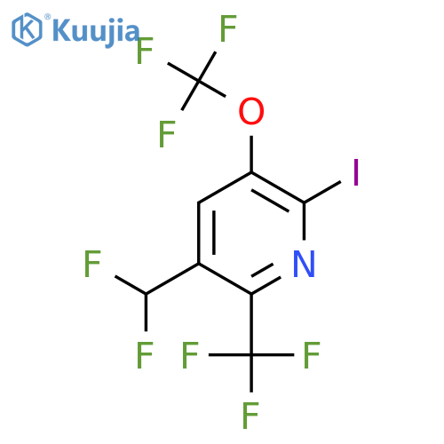 5-(Difluoromethyl)-2-iodo-3-(trifluoromethoxy)-6-(trifluoromethyl)pyridine structure