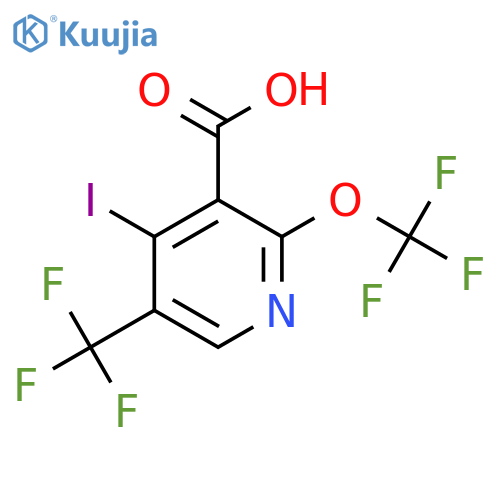 4-Iodo-2-(trifluoromethoxy)-5-(trifluoromethyl)pyridine-3-carboxylic acid structure