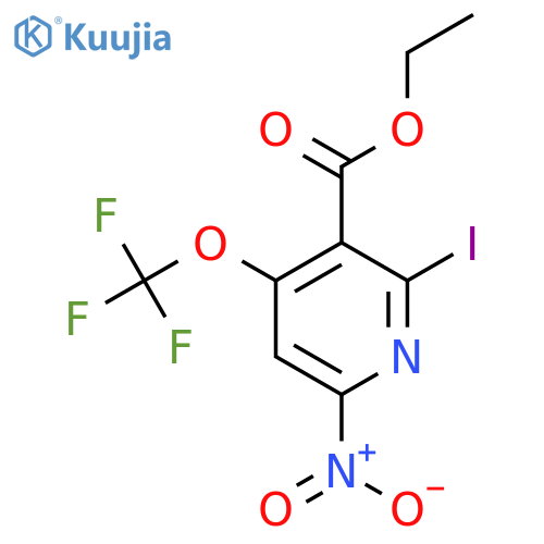 Ethyl 2-iodo-6-nitro-4-(trifluoromethoxy)pyridine-3-carboxylate structure