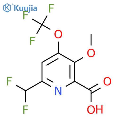 6-(Difluoromethyl)-3-methoxy-4-(trifluoromethoxy)pyridine-2-carboxylic acid structure