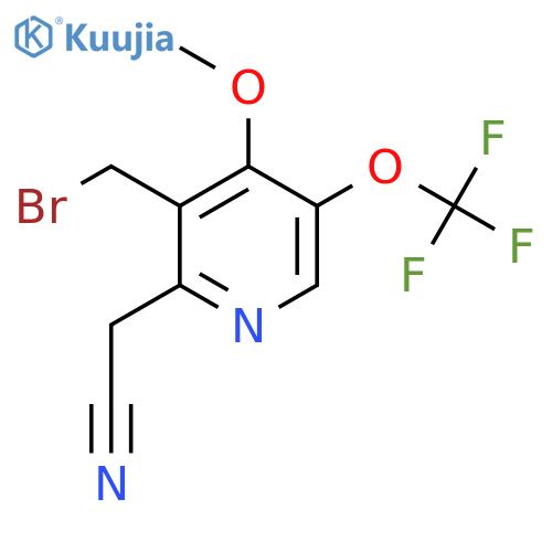 3-(Bromomethyl)-4-methoxy-5-(trifluoromethoxy)pyridine-2-acetonitrile structure