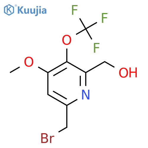 6-(Bromomethyl)-4-methoxy-3-(trifluoromethoxy)pyridine-2-methanol structure