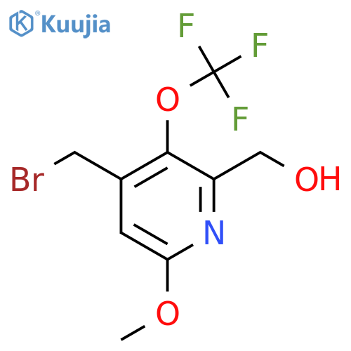 4-(Bromomethyl)-6-methoxy-3-(trifluoromethoxy)pyridine-2-methanol structure