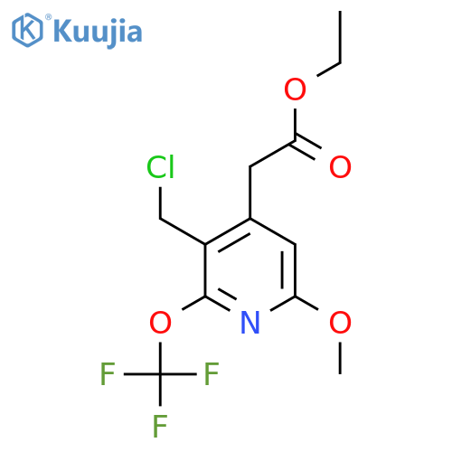 Ethyl 3-(chloromethyl)-6-methoxy-2-(trifluoromethoxy)pyridine-4-acetate structure