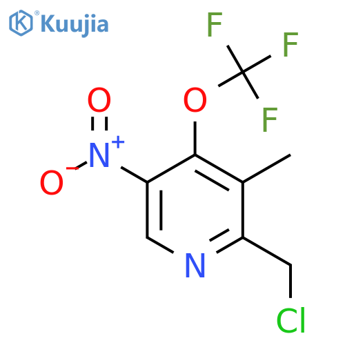 2-(Chloromethyl)-3-methyl-5-nitro-4-(trifluoromethoxy)pyridine structure