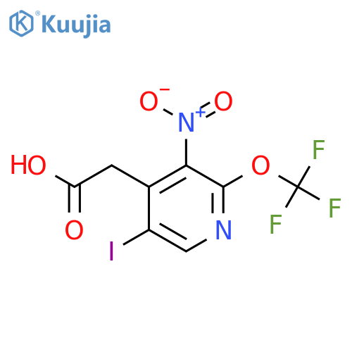 5-Iodo-3-nitro-2-(trifluoromethoxy)pyridine-4-acetic acid structure