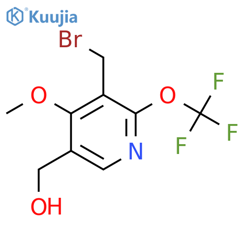 3-(Bromomethyl)-4-methoxy-2-(trifluoromethoxy)pyridine-5-methanol structure