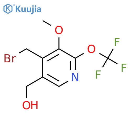 4-(Bromomethyl)-3-methoxy-2-(trifluoromethoxy)pyridine-5-methanol structure