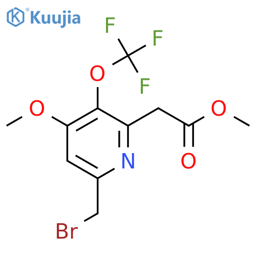Methyl 6-(bromomethyl)-4-methoxy-3-(trifluoromethoxy)pyridine-2-acetate structure
