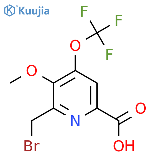 2-(Bromomethyl)-3-methoxy-4-(trifluoromethoxy)pyridine-6-carboxylic acid structure