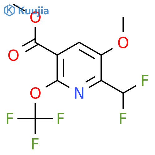 Methyl 2-(difluoromethyl)-3-methoxy-6-(trifluoromethoxy)pyridine-5-carboxylate structure