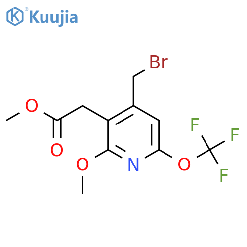 Methyl 4-(bromomethyl)-2-methoxy-6-(trifluoromethoxy)pyridine-3-acetate structure