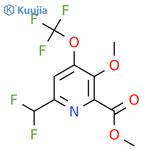 Methyl 6-(difluoromethyl)-3-methoxy-4-(trifluoromethoxy)pyridine-2-carboxylate structure