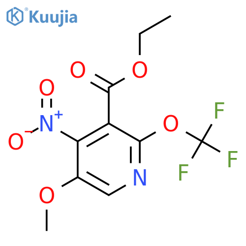 Ethyl 5-methoxy-4-nitro-2-(trifluoromethoxy)pyridine-3-carboxylate structure