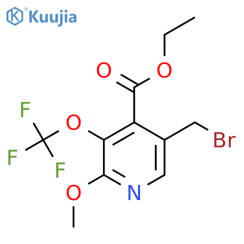 Ethyl 5-(bromomethyl)-2-methoxy-3-(trifluoromethoxy)pyridine-4-carboxylate structure