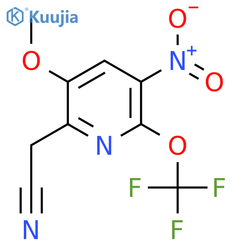3-Methoxy-5-nitro-6-(trifluoromethoxy)pyridine-2-acetonitrile structure