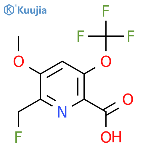 2-(Fluoromethyl)-3-methoxy-5-(trifluoromethoxy)pyridine-6-carboxylic acid structure