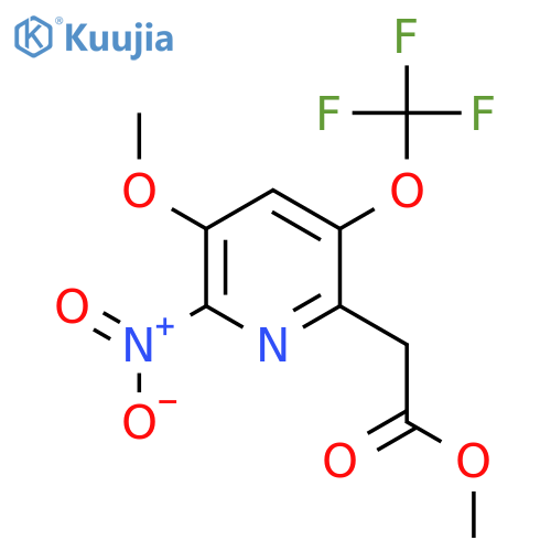 Methyl 3-methoxy-2-nitro-5-(trifluoromethoxy)pyridine-6-acetate structure