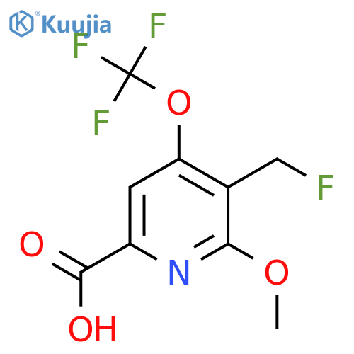 3-(Fluoromethyl)-2-methoxy-4-(trifluoromethoxy)pyridine-6-carboxylic acid structure