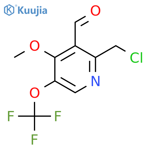 2-(Chloromethyl)-4-methoxy-5-(trifluoromethoxy)pyridine-3-carboxaldehyde structure