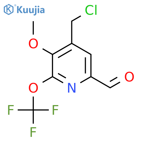 4-(Chloromethyl)-3-methoxy-2-(trifluoromethoxy)pyridine-6-carboxaldehyde structure