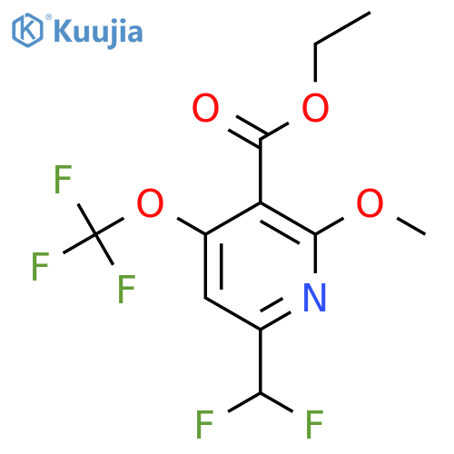 Ethyl 6-(difluoromethyl)-2-methoxy-4-(trifluoromethoxy)pyridine-3-carboxylate structure