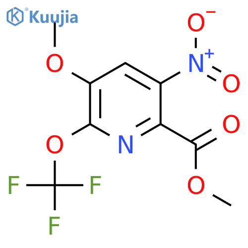 Methyl 3-methoxy-5-nitro-2-(trifluoromethoxy)pyridine-6-carboxylate structure