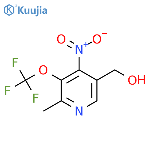 2-Methyl-4-nitro-3-(trifluoromethoxy)pyridine-5-methanol structure