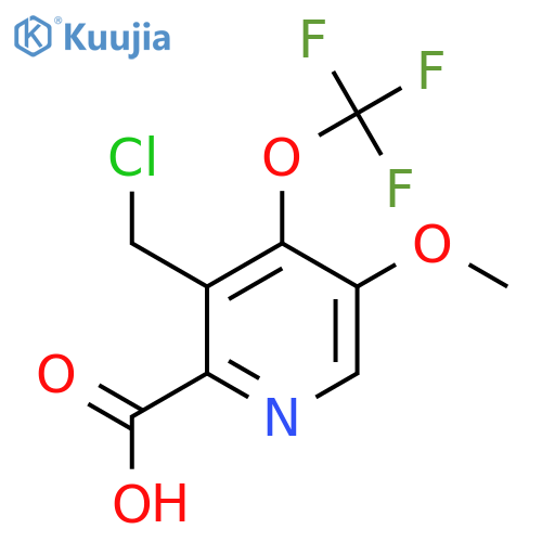 3-(Chloromethyl)-5-methoxy-4-(trifluoromethoxy)pyridine-2-carboxylic acid structure