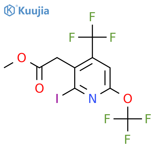 Methyl 2-iodo-6-(trifluoromethoxy)-4-(trifluoromethyl)pyridine-3-acetate structure