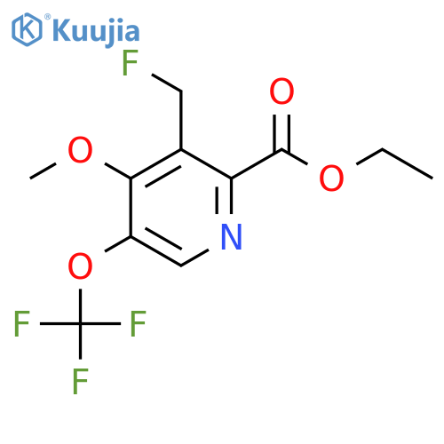 Ethyl 3-(fluoromethyl)-4-methoxy-5-(trifluoromethoxy)pyridine-2-carboxylate structure
