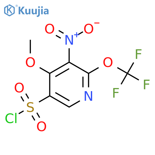 4-Methoxy-3-nitro-2-(trifluoromethoxy)pyridine-5-sulfonyl chloride structure