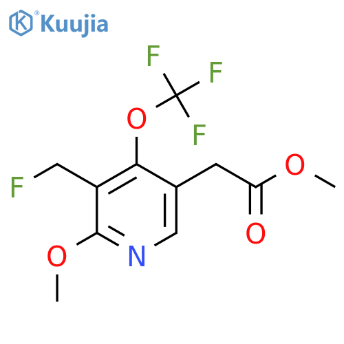 Methyl 3-(fluoromethyl)-2-methoxy-4-(trifluoromethoxy)pyridine-5-acetate structure