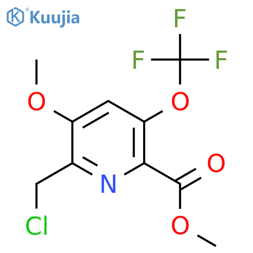 Methyl 2-(chloromethyl)-3-methoxy-5-(trifluoromethoxy)pyridine-6-carboxylate structure