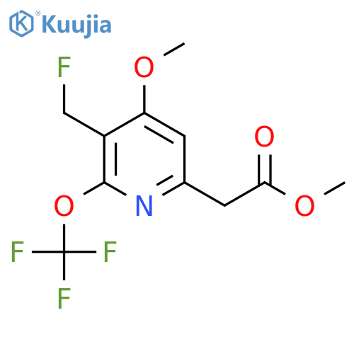 Methyl 3-(fluoromethyl)-4-methoxy-2-(trifluoromethoxy)pyridine-6-acetate structure