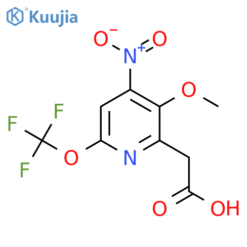 3-Methoxy-4-nitro-6-(trifluoromethoxy)pyridine-2-acetic acid structure