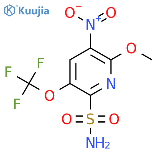 2-Methoxy-3-nitro-5-(trifluoromethoxy)pyridine-6-sulfonamide structure