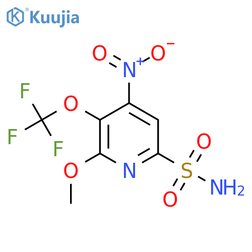 2-Methoxy-4-nitro-3-(trifluoromethoxy)pyridine-6-sulfonamide structure