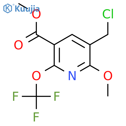 Methyl 3-(chloromethyl)-2-methoxy-6-(trifluoromethoxy)pyridine-5-carboxylate structure