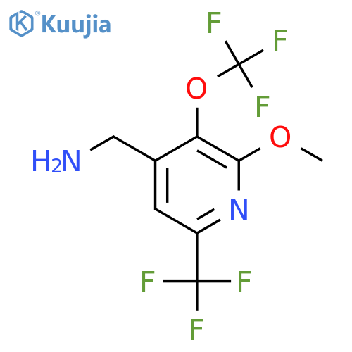 4-(Aminomethyl)-2-methoxy-3-(trifluoromethoxy)-6-(trifluoromethyl)pyridine structure