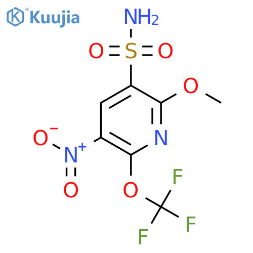 2-Methoxy-5-nitro-6-(trifluoromethoxy)pyridine-3-sulfonamide structure