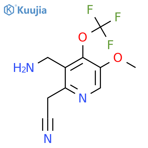 3-(Aminomethyl)-5-methoxy-4-(trifluoromethoxy)pyridine-2-acetonitrile structure