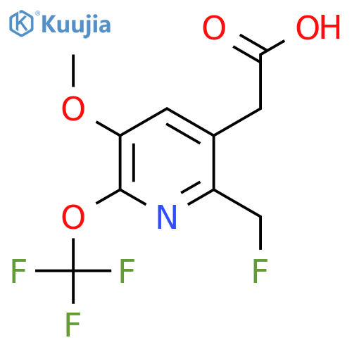 2-(Fluoromethyl)-5-methoxy-6-(trifluoromethoxy)pyridine-3-acetic acid structure