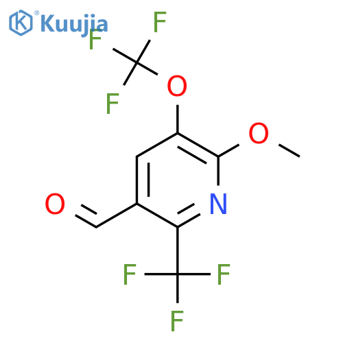 2-Methoxy-3-(trifluoromethoxy)-6-(trifluoromethyl)pyridine-5-carboxaldehyde structure