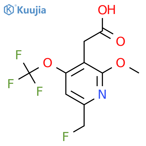 6-(Fluoromethyl)-2-methoxy-4-(trifluoromethoxy)pyridine-3-acetic acid structure