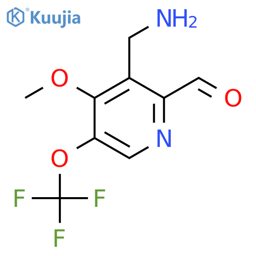 3-(Aminomethyl)-4-methoxy-5-(trifluoromethoxy)pyridine-2-carboxaldehyde structure