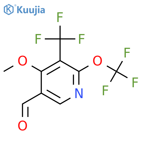 4-Methoxy-2-(trifluoromethoxy)-3-(trifluoromethyl)pyridine-5-carboxaldehyde structure