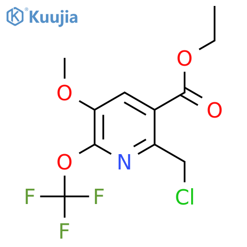 Ethyl 2-(chloromethyl)-5-methoxy-6-(trifluoromethoxy)pyridine-3-carboxylate structure